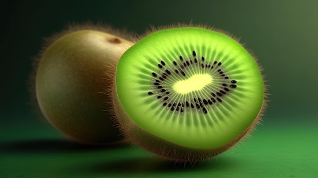 Fruta de kiwi Color brillante Generativo Ai