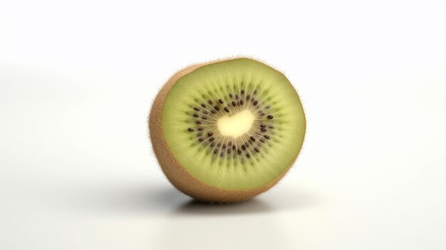 fruta de kiwi en un espacio vacío de fondo blanco 1Ai Generative