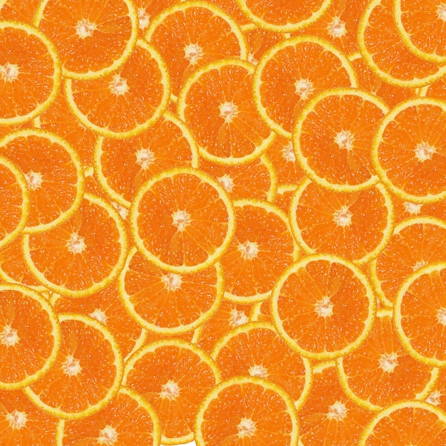 Fruta laranja. Fatias de laranja fundo laranja