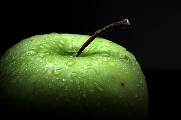 Fruta de manzana verde que se ve hermosa y deliciosa para comer