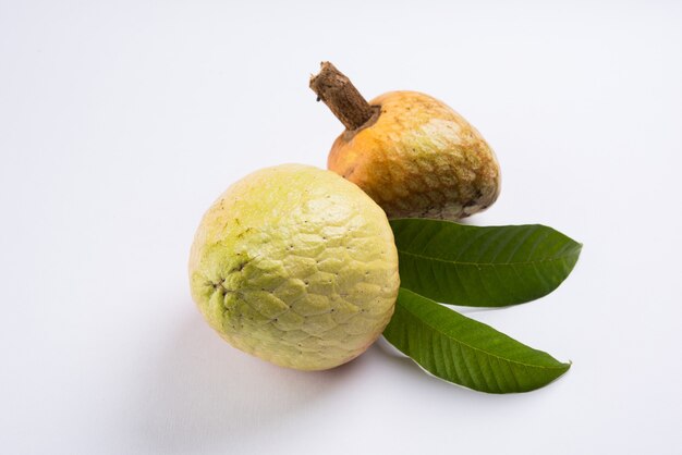 Fruta medicinal rara ramphal ou ram fal também conhecida como annona reticulate ou soursop em inglês, sobre fundo temperamental, foco seletivo