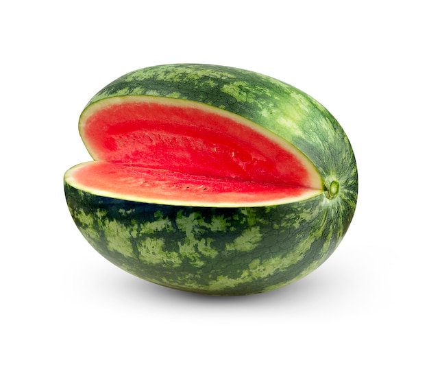 Fruta melancia na superfície branca