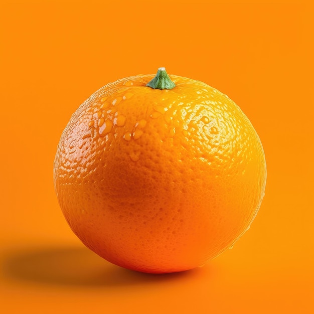 Fruta naranja fresca volando en el restaurante de fondo de estudio y fondo de jardín