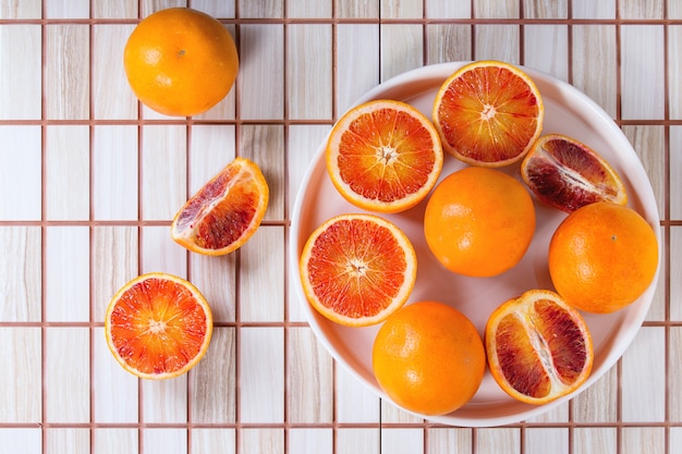 Fruta de naranja sanguina
