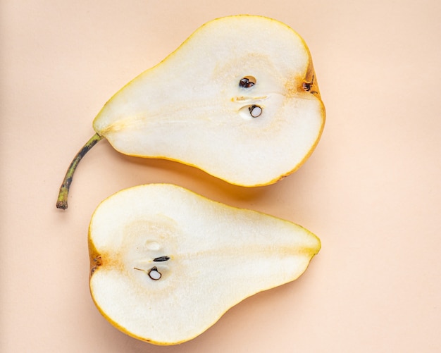 Fruta de pera lista para comer comida vitamina bocadillo copia espacio fondo de alimentos