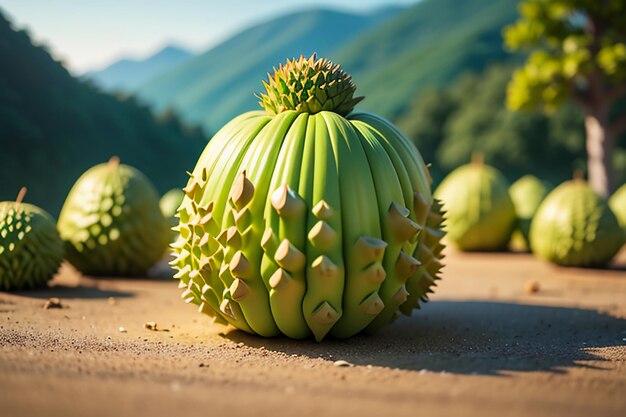 Fruta tropical durian deliciosa fruta extranjera importada costosa papel tapiz durian de fondo