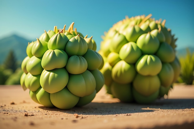 Fruta tropical durian deliciosa fruta extranjera importada costosa papel tapiz durian de fondo