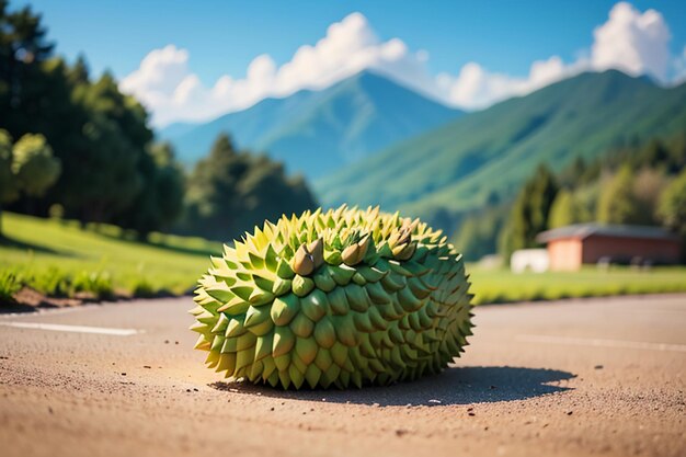 Fruta tropical durian deliciosa fruta extranjera importada costosa papel tapiz durian de fondo