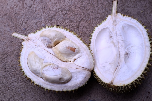 Foto la fruta tropical durian en el sudeste asiático es muy popular en indonesia