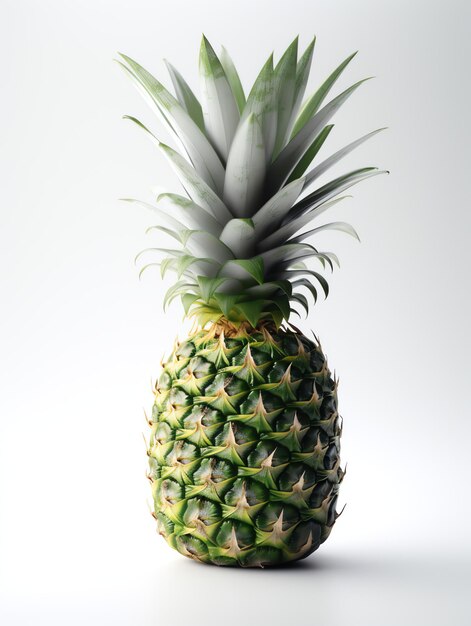 Frutas 3D enfoque realista de la piña