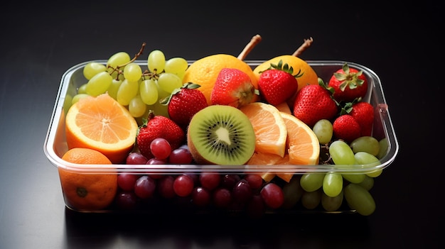Foto frutas y bayas frescas para un desayuno saludable