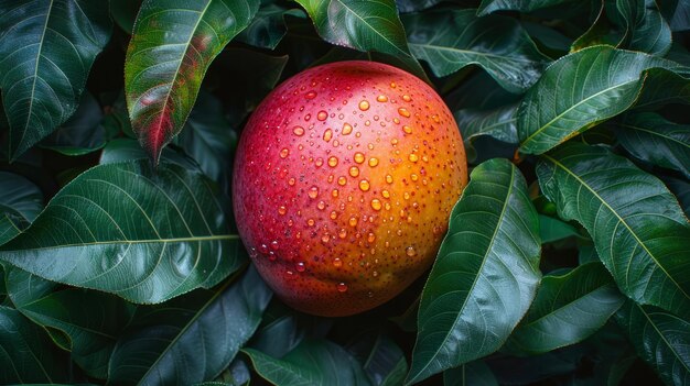 Frutas cítricas mangas maduras crescendo em uma árvore muitas vitaminas e alimentos frescos saudáveis veganos alimentos saudáveis frutas tropicais maduras suculentas