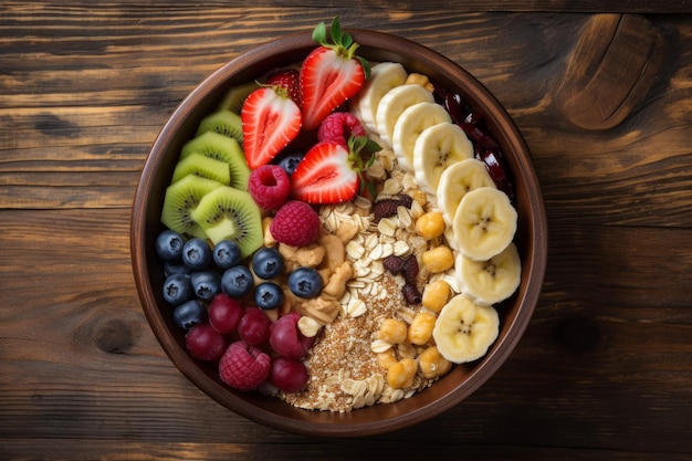 Frutas de comida de tigela de Acai Gerar Ai