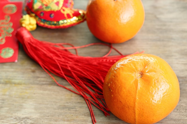 Frutas de decoração chinesa ano novo laranja