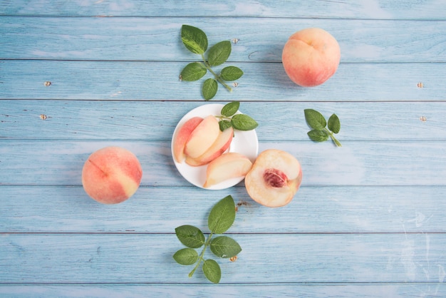 Foto frutas de madeira