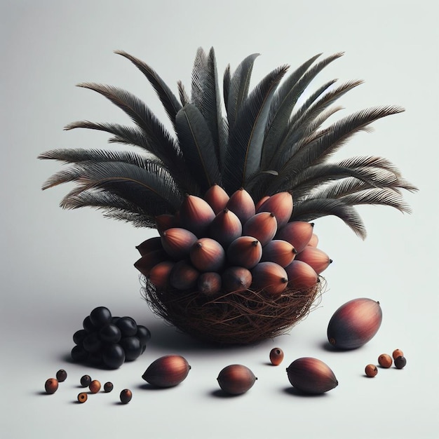 Foto frutas de óleo de palma