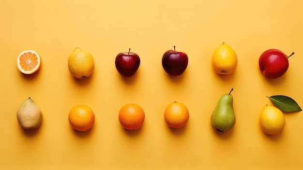 Foto frutas de sharon imagens de fundo cores neutras fundo brilhante generativo ai