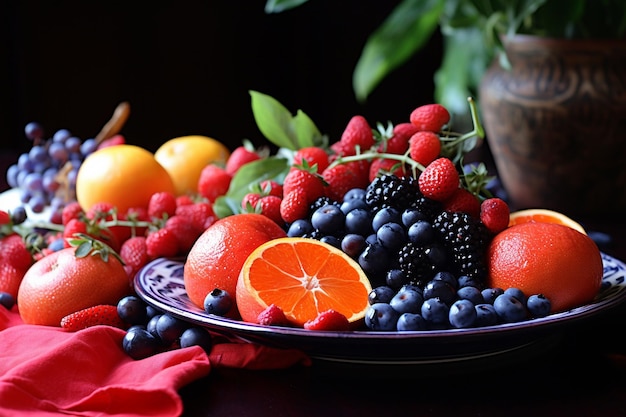 Frutas de verão antioxidantes caseiras