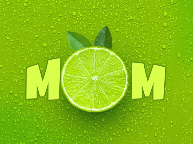 frutas día de la madre rodaja de limón hoja verde jugo de fruta limón comida eventos del día publicidad