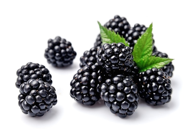 Frutas dulces moras aisladas