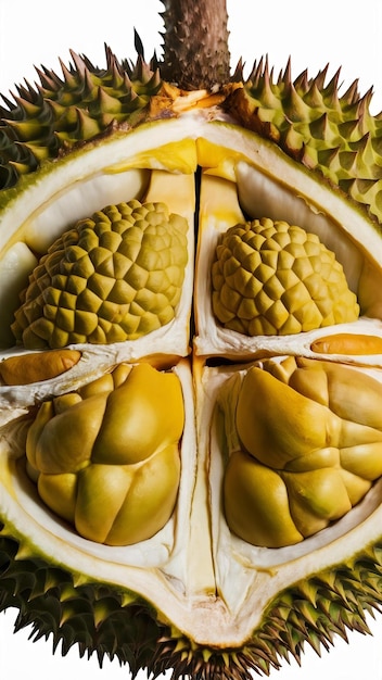 Frutas de durian aisladas