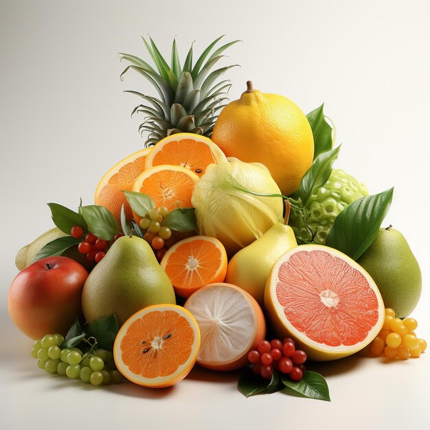 Frutas e bagas frescas orgânicas Alimentação saudável vitaminas conceito de nutrição natural