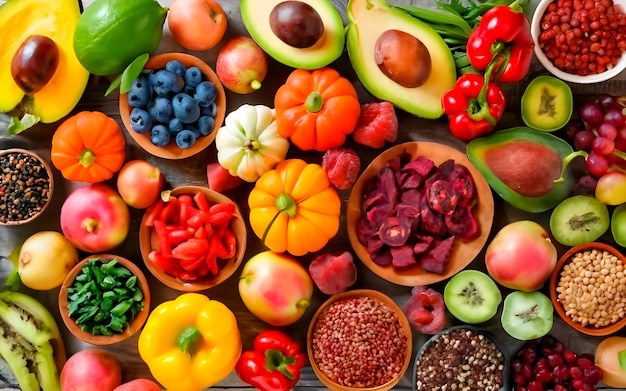 Frutas e legumes ai gerados