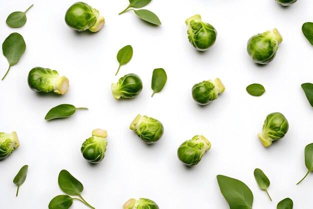 Foto frutas e legumes de colza em fundo branco