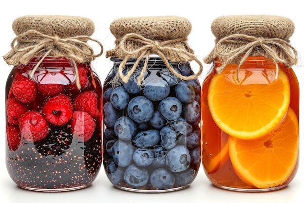 Frutas e legumes em conserva na mesa da cozinha, fotografia profissional de publicidade de alimentos