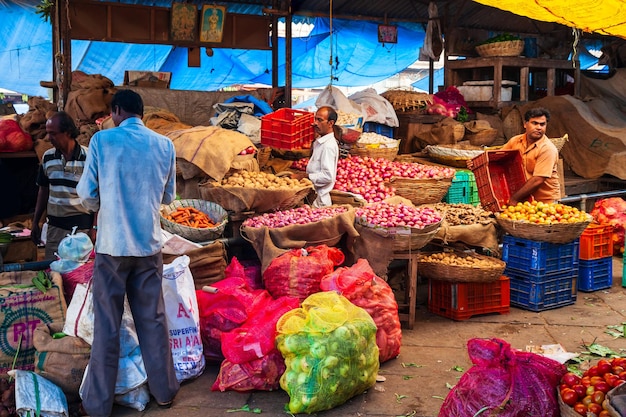 Frutas e legumes no mercado