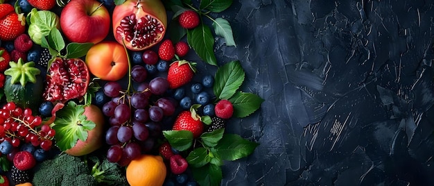 Frutas e vegetais frescos para ajudar com a inflamação da artrite parte de uma dieta de artrite reumatoide Conceito Dieta de Artrite Inflamação Artrite Reumatoide Frutas frescas Vegetais