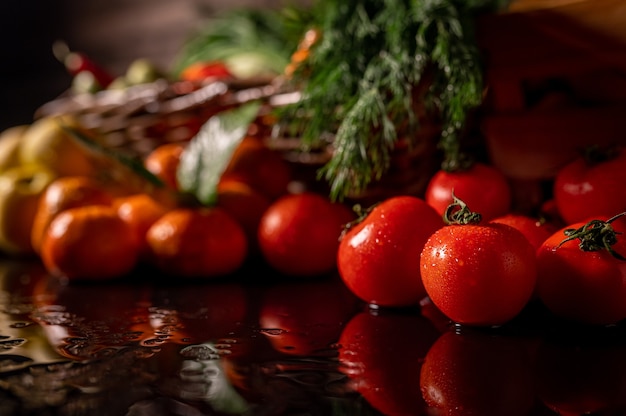 Frutas e vegetais frescos produtos agrícolas produtos orgânicos foto de alta qualidade