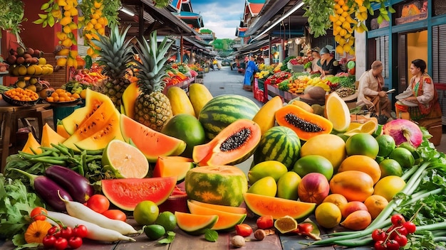 Frutas e vegetais na Tailândia