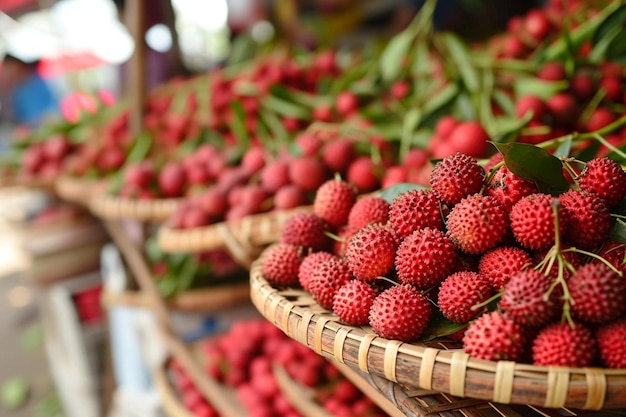 Frutas con escamas rojas