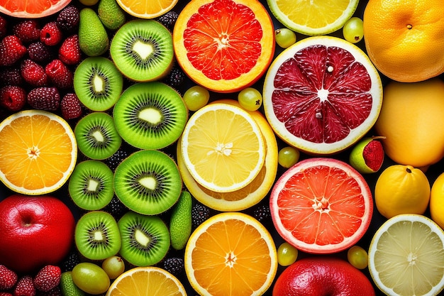 Foto frutas de fondo