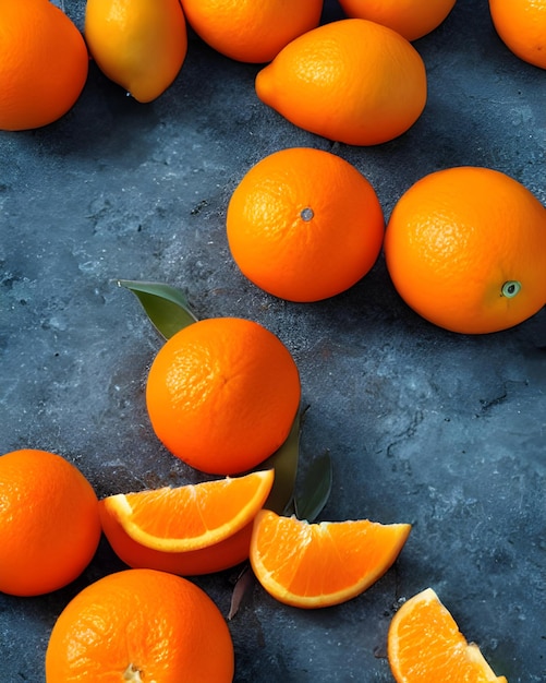 Frutas frescas de cor laranja