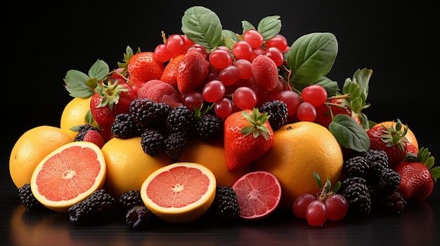 frutas frescas de foto isoladas no fundo