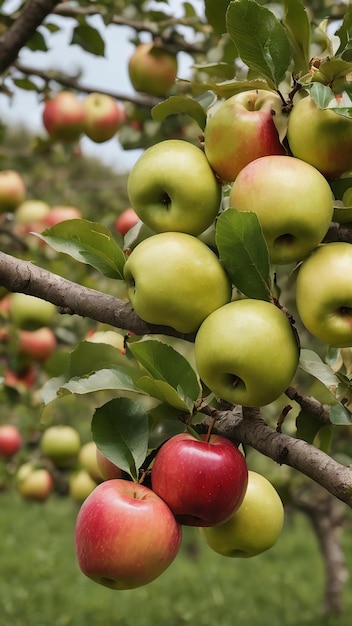 Frutas frescas de orquídeas de maçã