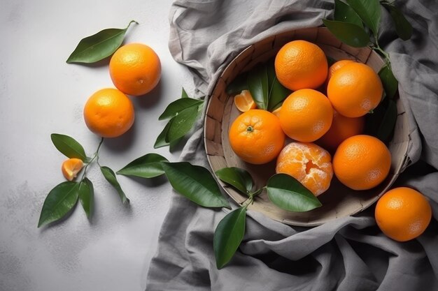 Frutas frescas de tangerinas maduras Geram Ai