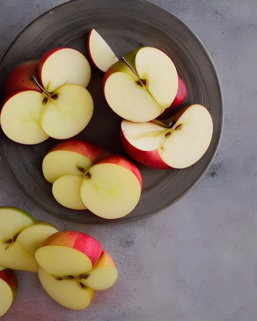 Frutas Maçãs Fatiadas