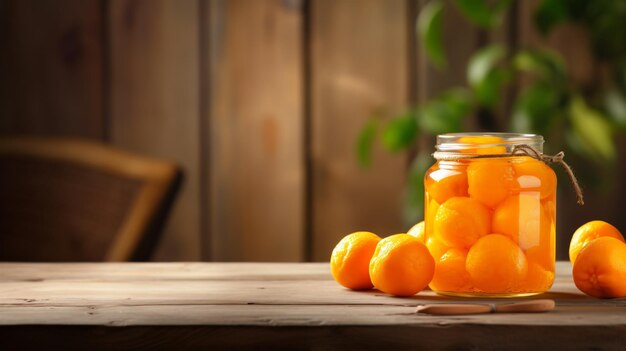 Frutas de mandarina en conserva en un cuenco