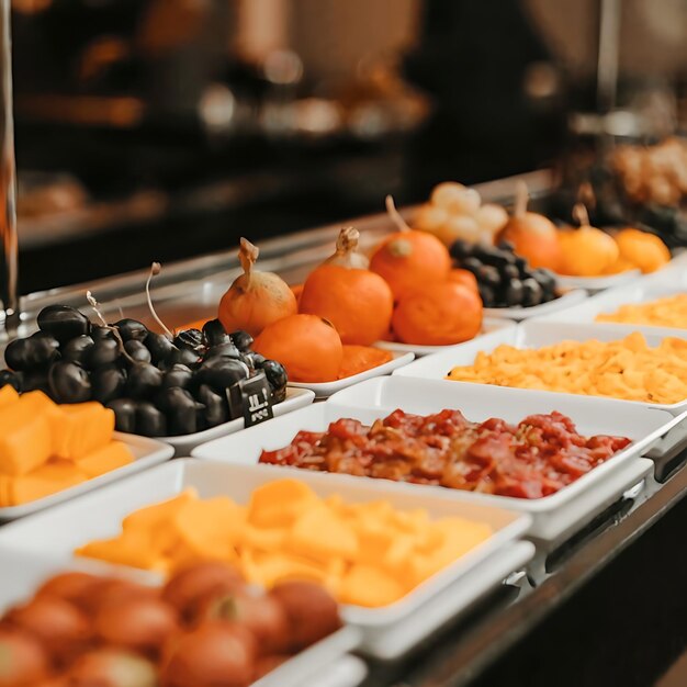 Foto frutas no buffet fotografia de alimentos