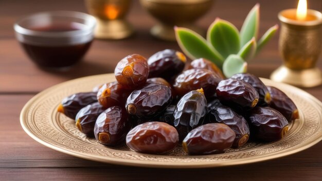 Foto frutas secas de tâmaras que são benéficas para a saúde alimento vegetariano orgânico doce e refrescante saudável a