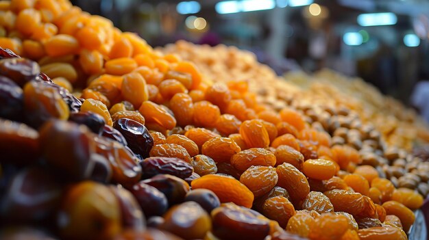 Frutas secas no mercado turco Almoço saudável