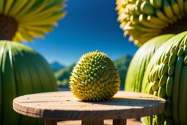 Frutas tropicais durian delicioso frutas importadas estrangeiras caro durian papel de parede fundo