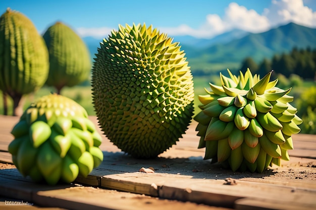 Frutas tropicais durian delicioso frutas importadas estrangeiras caro durian papel de parede fundo