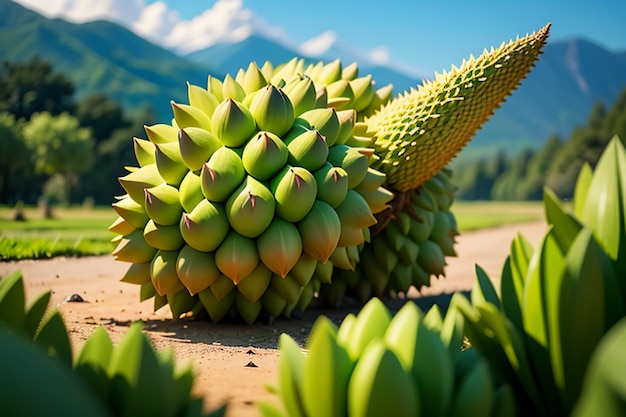 Frutas tropicais durian delicioso frutas importadas estrangeiras caro durian papel de parede fundo