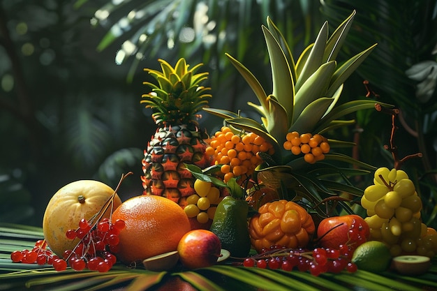 Foto frutas tropicais exóticas