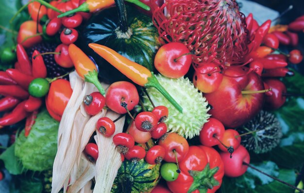 Frutas, verduras y bayas de otoño