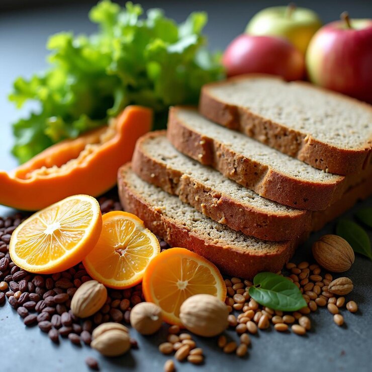 frutas, verduras, nueces y semillas orgánicas estilo de vida saludable